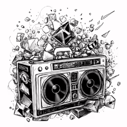 an old boombox with the radio in it