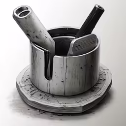 a sculpture is shown on a white surface