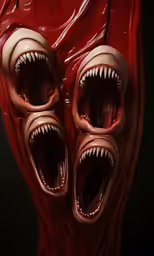 there are two teeth open and one is showing