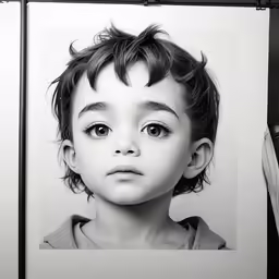 a black and white photo of a young girl