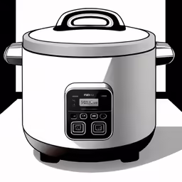 a white crock pot on top of a table