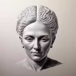 a drawing of a person with a piece of paper behind them