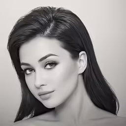 a beautiful woman with a long, black hair