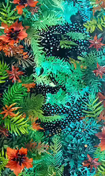 many different colored leaves and plants