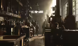 a group of people that are in a room