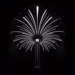a large fireworks show in the dark with light emitting from it