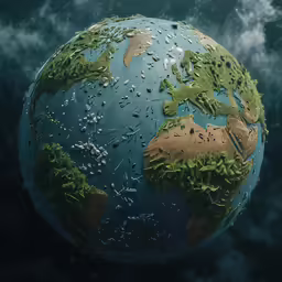 a world that looks like it is covered in water