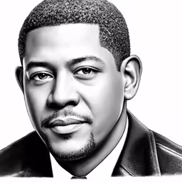 a caricature photograph of a man in a suit