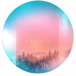 an oval picture with trees and the word sublime on it