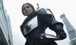 the movie thor in armor standing in the middle of the street
