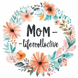 a floral wreath with the words mom - unconlesive written in the middle