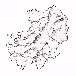 the outline map of wales is drawn in black and white