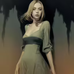 there is a very beautiful woman in a dress