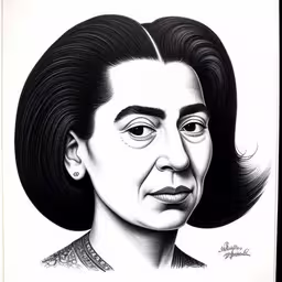 a drawing of fridacia la villanovane,an image of fridah as an image in black and white,an ink drawing of a woman with dark hair,a portrait of fridace,a portrait of a person with dark hair