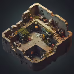 some sort of aerial view showing a living area