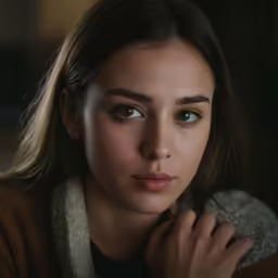 a young woman looking off into the distance