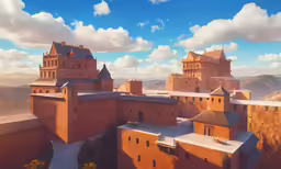 a very tall building on the side of a mountain