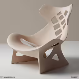 this is a chair with very modern shapes