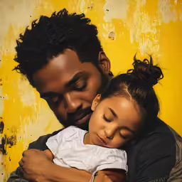 a man and a woman hug and smile together