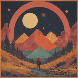 there is a person that is looking at the mountain,a person standing on a mountain path with mountains in the background