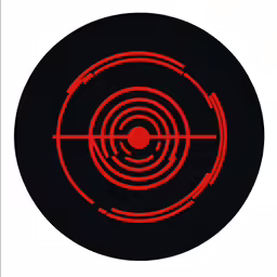 an image of red target on black background
