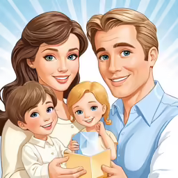 this is an image of a young family