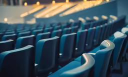 several rows of empty seats in the stadium