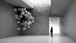 there is a person that is walking to the entrance