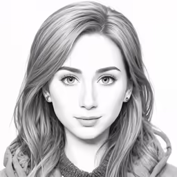 a black and white photo of a young woman