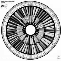 a graphic depicting the spiral wheel, from a drawing by the artist