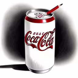 an artistic photo of a can of coca cola