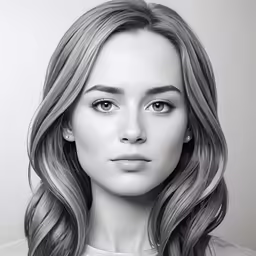 a black and white photo of a woman