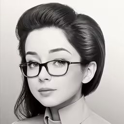 a woman wearing glasses and a tie