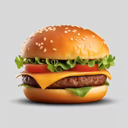 an image of a hamburger made with cheese