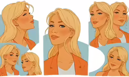 a woman is making a face with her hair