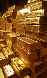 a stack of gold bars sitting on top of each other