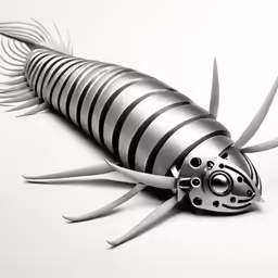 an interesting looking black and white fish sculpture