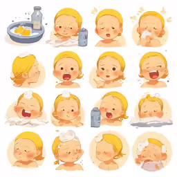 various stages of the development of a baby