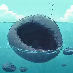 an underwater view of a water bed in the water