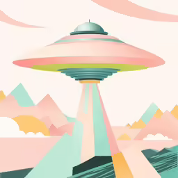 a colorful poster with an image of the city