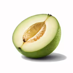 an image of a green apple sliced open