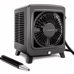 the portable table top fan with usb controls
