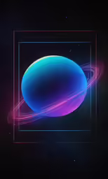an art deconstor photo with a saturn like object in space