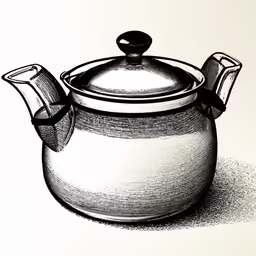 a teapot with a teapot lid on the lid