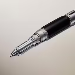 a pen that is flying in the sky