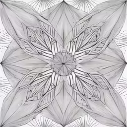 an artistic pattern with leaves on white paper