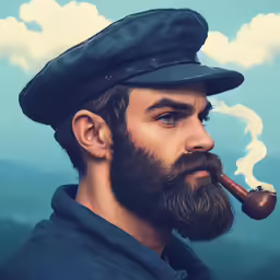 a man is shown with a pipe in his mouth