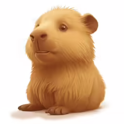 a furry, furry animal sitting on its belly
