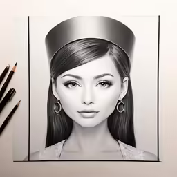 the drawing is being drawn on paper