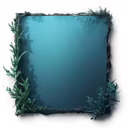 an artistic photo of a square green frame